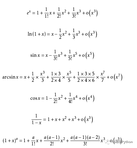 表示f(x)的n阶导数,等号后的多项式称为函数f(x)在x0处的泰勒展开式