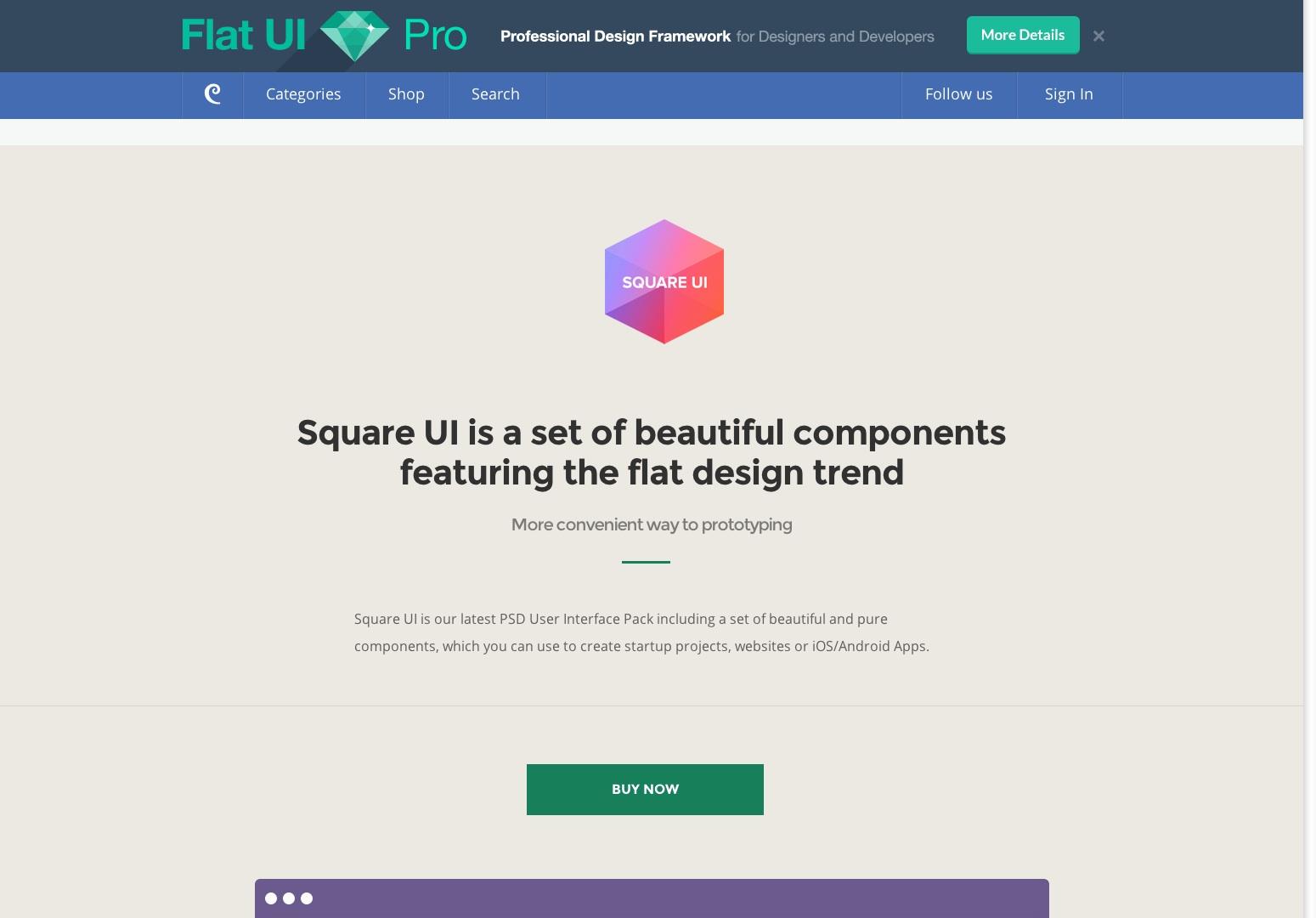 Square UI - User Interface Kit - Designmodo