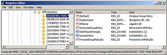 每个客户端扩展从Winlogon组件注册