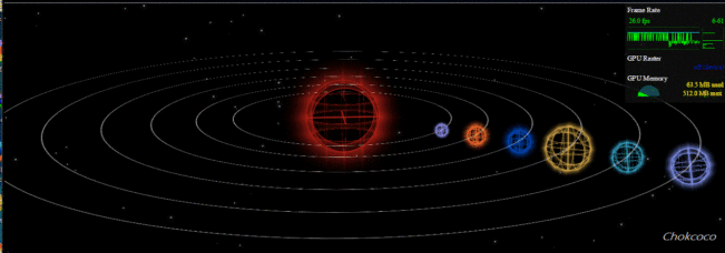 CSS3 3D 行星运转动画，太阳系动画