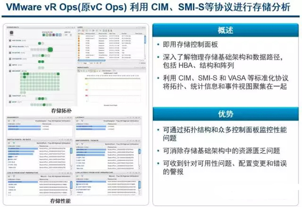 VMware vROps 利用 SNIA SMI-S 协议进行存储分析
