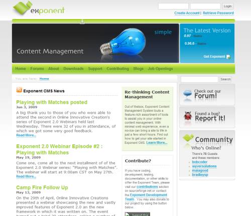 Exponent CMS