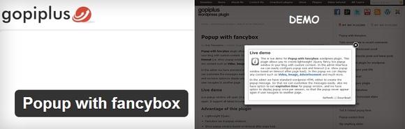 Popup with fancybox - must use wordpress plugin