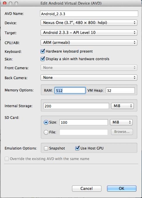 在 SDK Manager 中创模拟器或者 AVD 的屏幕截图