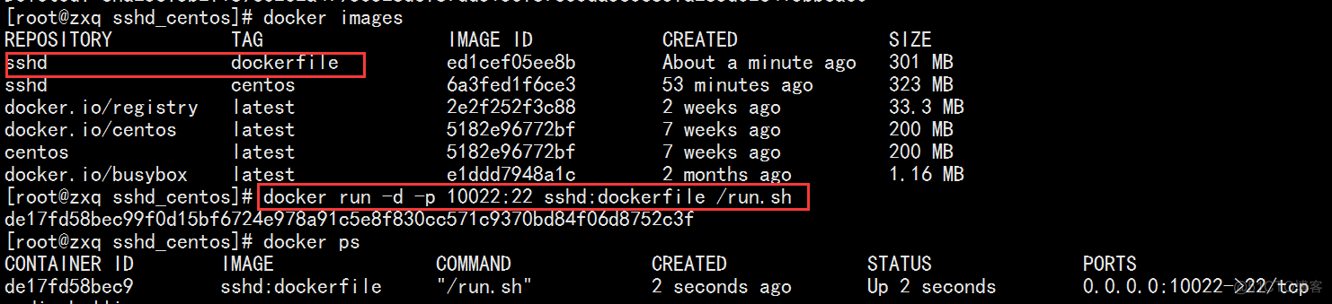 Docker实战：基于centos7镜像创建ssh容器_容器_08
