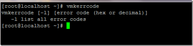 vmkerrcode
