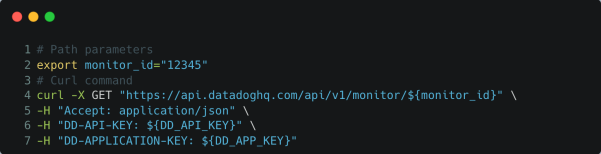 对Datadog API端点的Curl请求示例