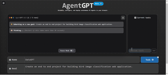 AgentGPT：浏览器端自主AI代理