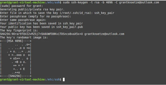 图4：如何生成4096位SSH密钥对