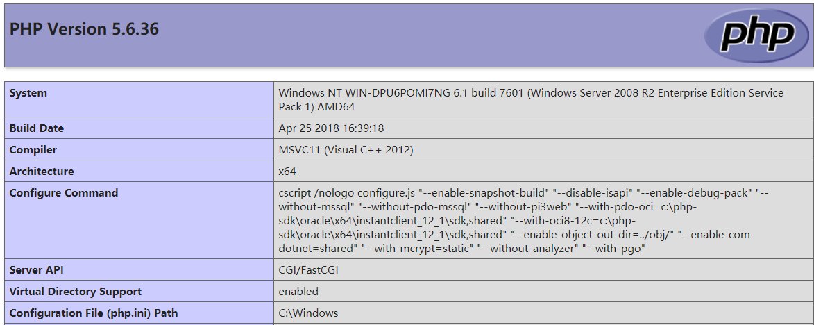 Windows+IIS+Mysql+php安装