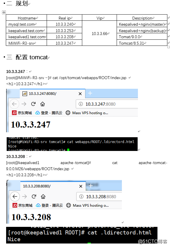 nginx+keepalived集群部署
