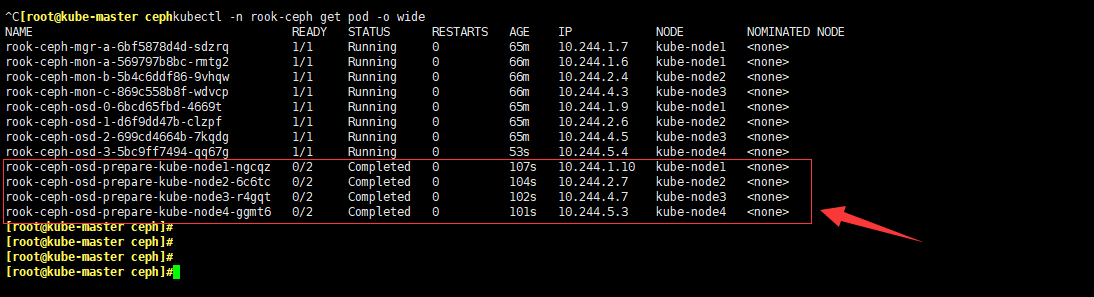 kubernetes搭建rook-ceph