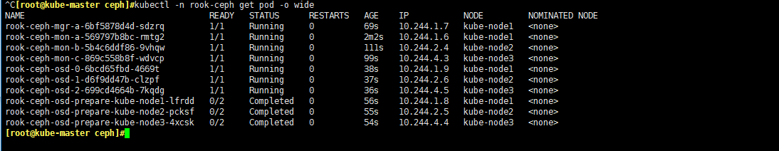 kubernetes搭建rook-ceph