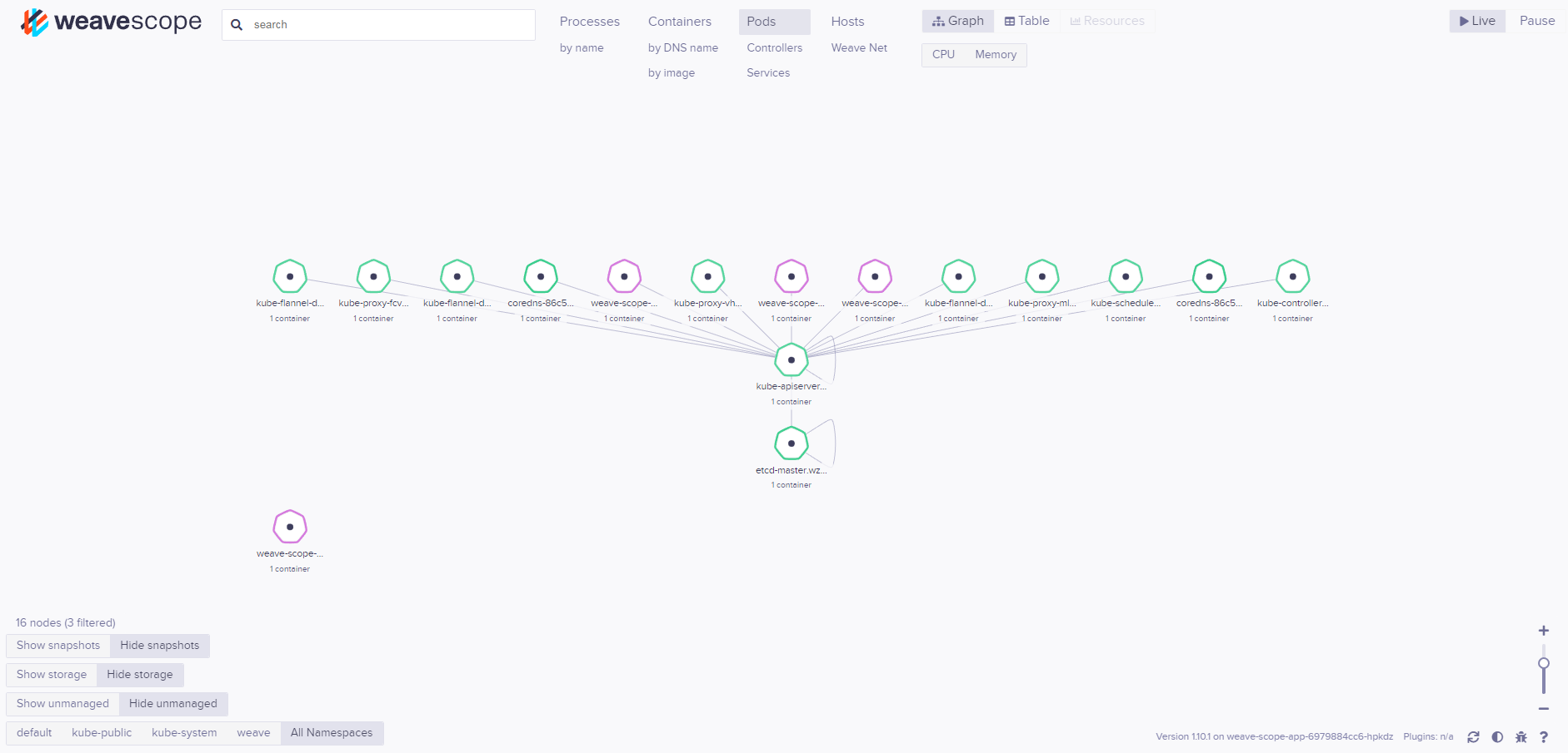 Kubernetes 使用 Weave Scope 监控集群(十七)