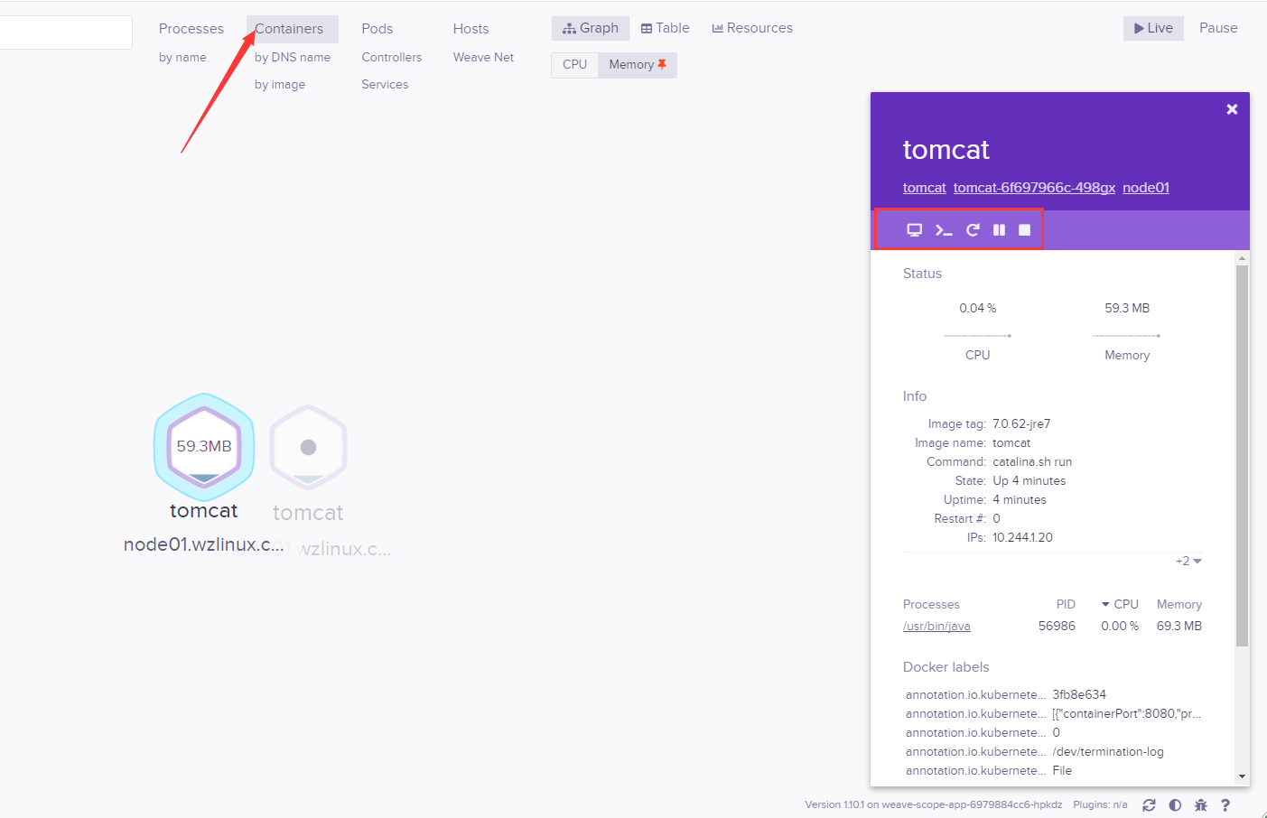 Kubernetes 使用 Weave Scope 监控集群(十七)