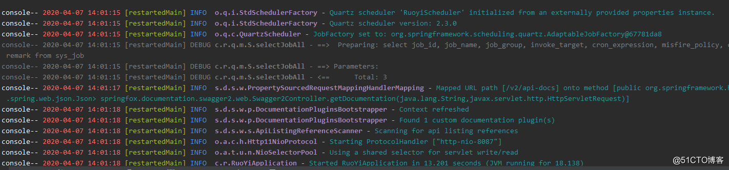 springboot log output setting color