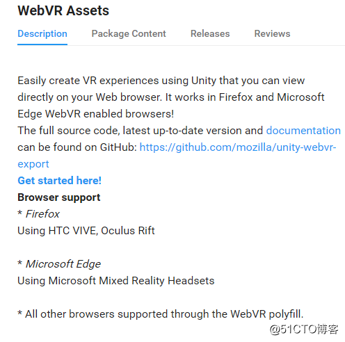 WebVR資産のUnity3D開発WebVRの使用