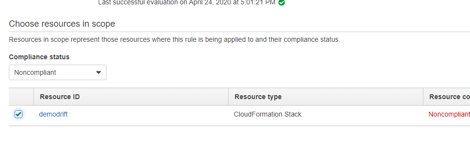 AWS Cloudformation -  Stack drift