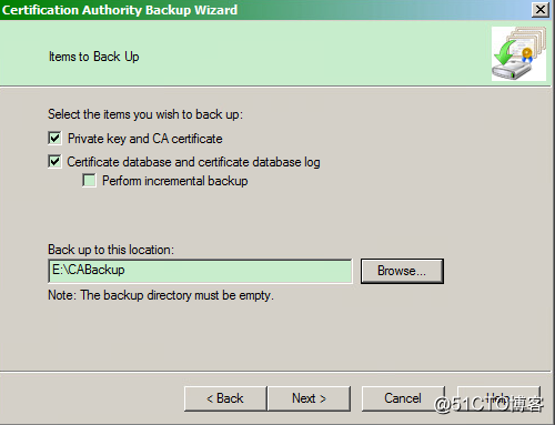 Windows Server 2008 R2 升级之CA备份