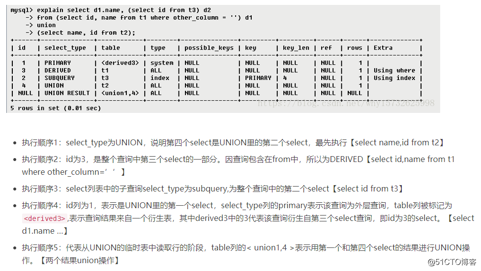 mysql-explain关键字