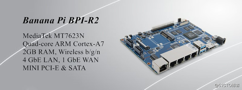 基于MTK7623N芯片的香蕉派 Banana Pi BPI-R2 开源硬件，智能通信物联网网关
