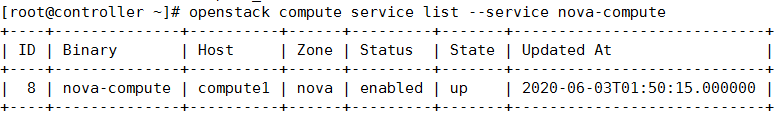 OpenStack Train版操作笔记（6） --- nova计算服务安装及验证（计算节点上）