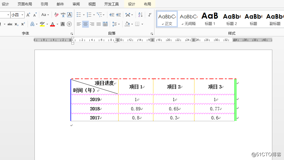 Java 设置Word表格边框