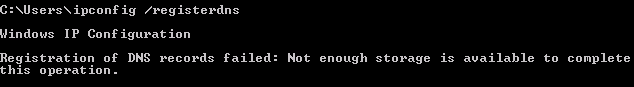 ipconfig /registerdns失败