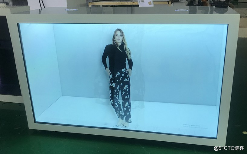 LCD透明屏展示柜-透明玻璃展示柜3D模型