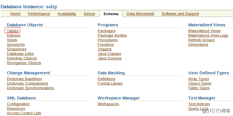 Oracle11g中数据库表、索引、视图、同义词的管理（使用OEM工具）(一) 