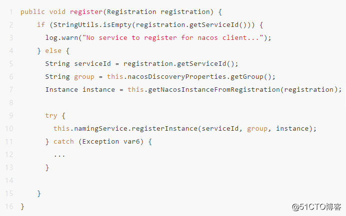 Java online learning-realization of NacosServiceRegistry