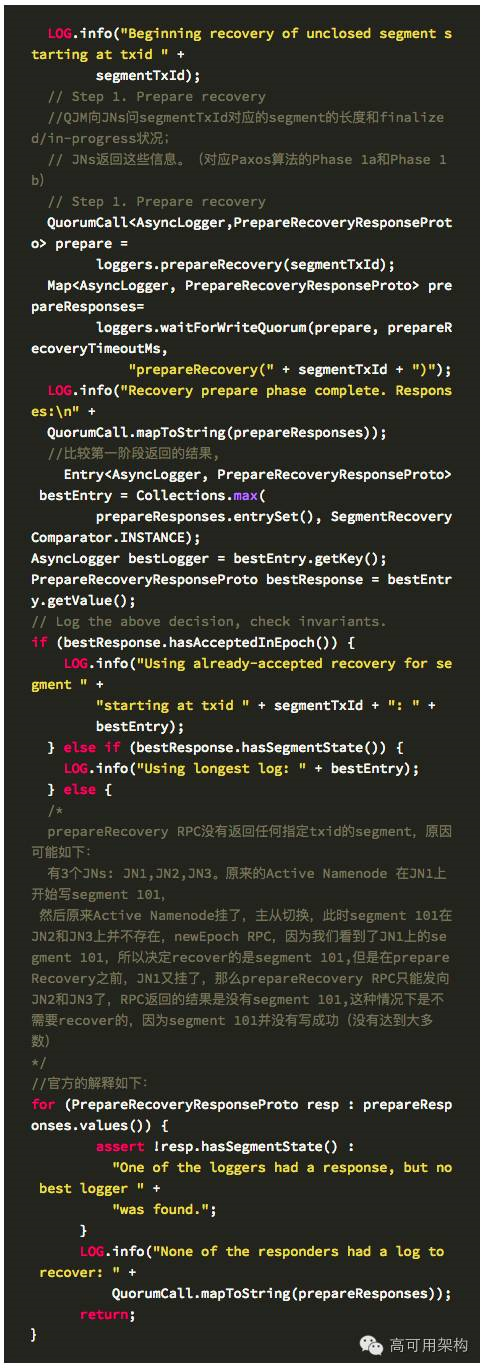 Hadoop namenode高可用性分析：QJM核心源代码解读