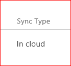 A screenshot of the Sync Type page
