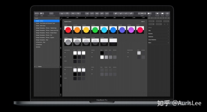 苹果在系统层面整理出了一套配色方案
