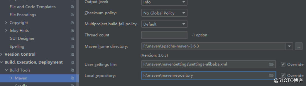 IDEA modifies the default configuration of maven