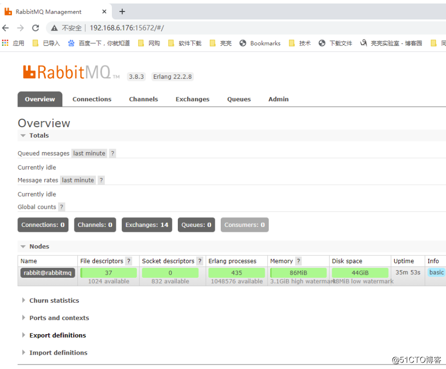 CentOS 8.2部署RabbitMQ 3.8.3 消息队列服务器 