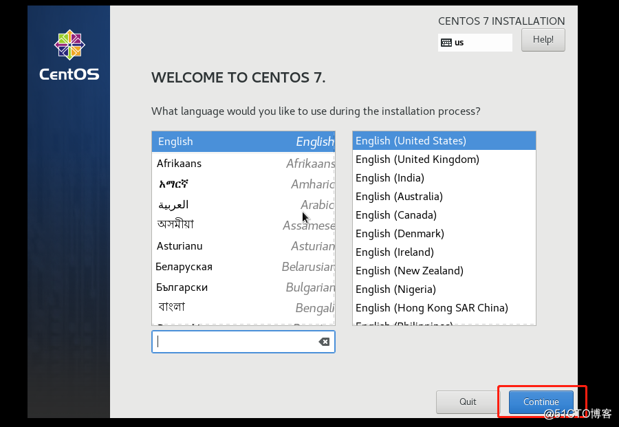 Install Centos7 operating system, create a username with your own name, and log in normally