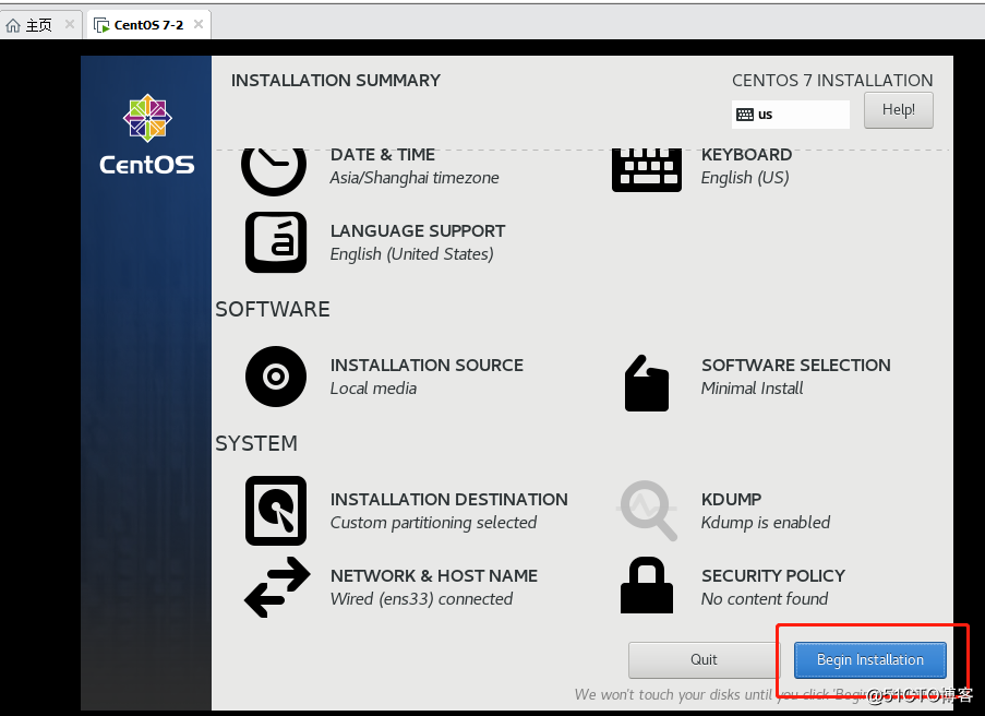 安装Centos7操作系统，创建一个自己名字的用户名，并可以正常登录
