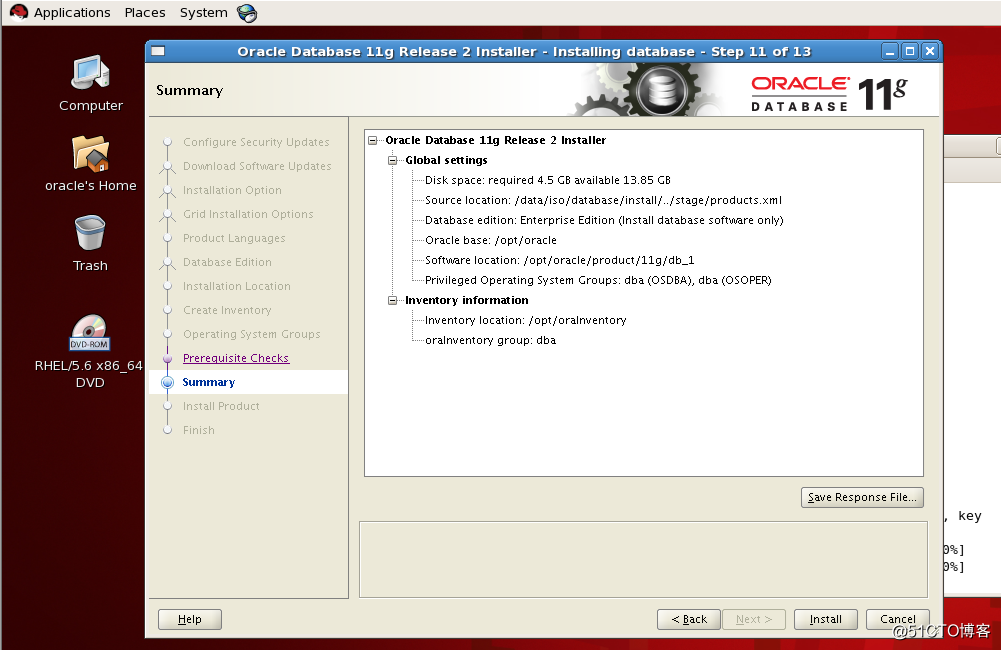 RedHat Enterprise Linux 6  FOR RedHORACLE 11g安装手册