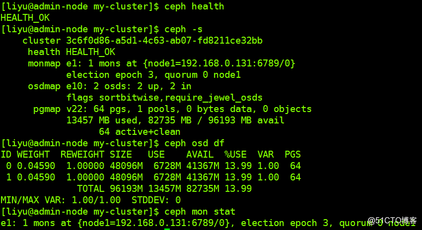 ceph分布式存储集群的搭建