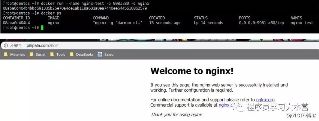 Docker实例，Nginx，Mysql,Tomcat,Redis的安装。