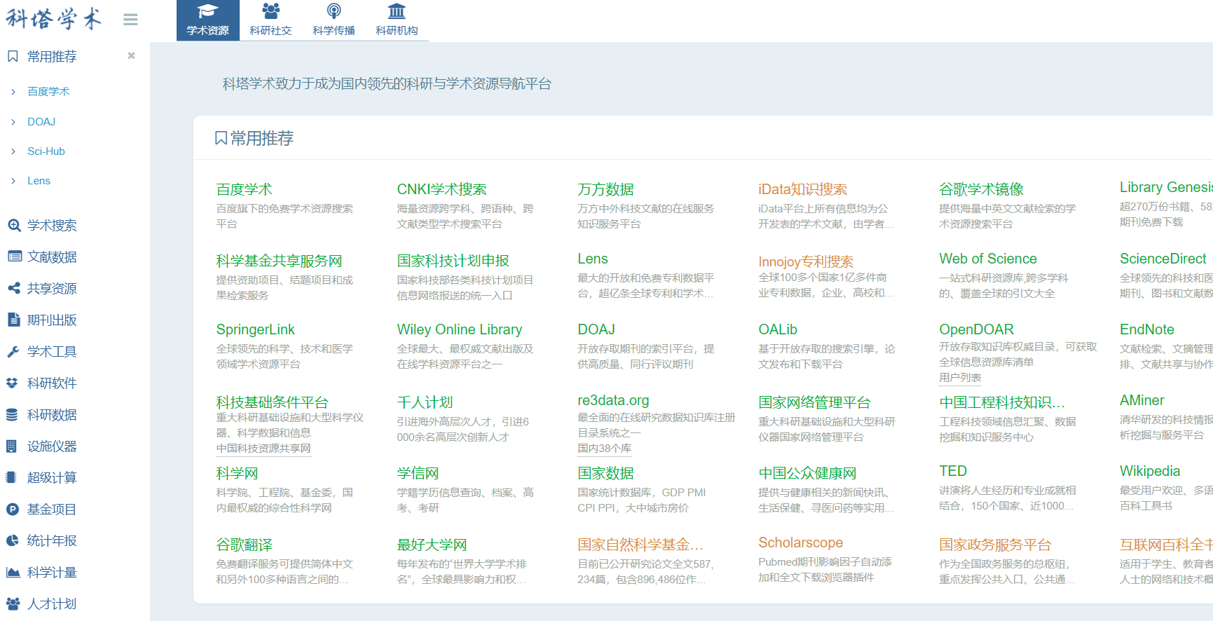 大学生白嫖资源网站聚合推荐