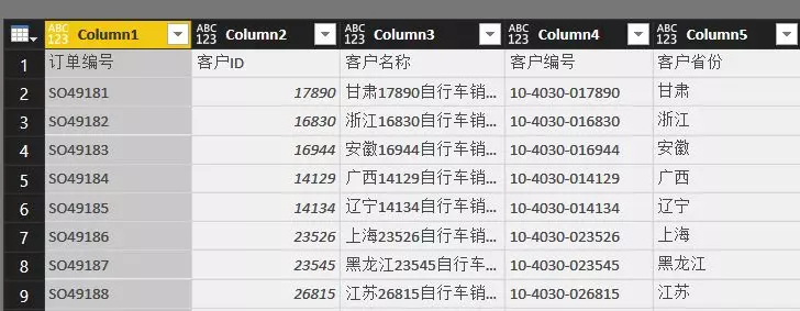 Power BI基础知识——转换表和列