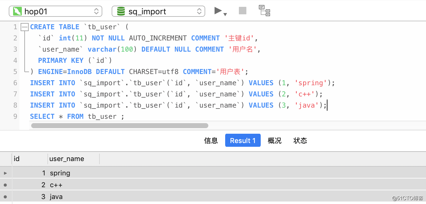 Data handling component: manage data import and export based on Sqoop