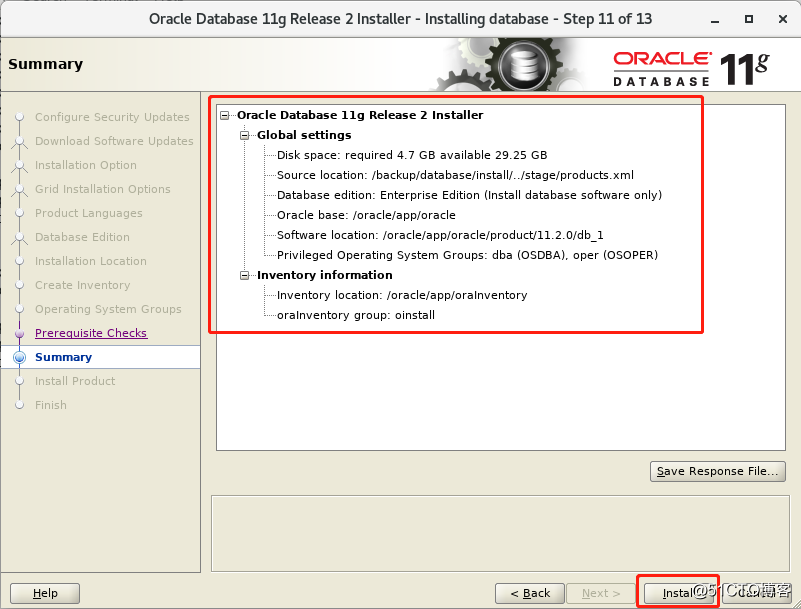 Oracle Linux 7.9 install Oracle11g database-3, install database software