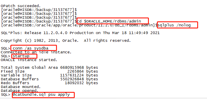 Oracle Linux 7.9安装Oracle11g数据库--5、安装数据库补丁