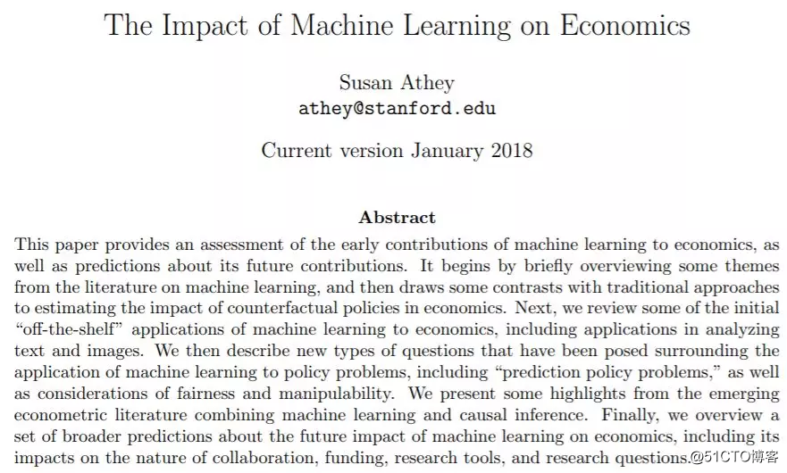 机器学习对计量经济学的影响, AEA年会独家报道