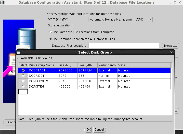 Oracle11g DBCA建库时找不到ASM磁盘