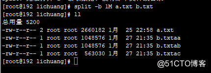 十六、Linux命令find、split_split_03