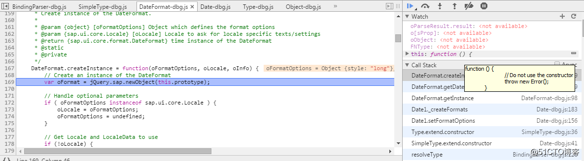 resolveType - when is date type for DateFormat used when initialization_UI5_11